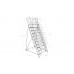 10-Tiered Wire Literature Stand for Floor, 20 Pockets for Magazines, Header - Black 119963